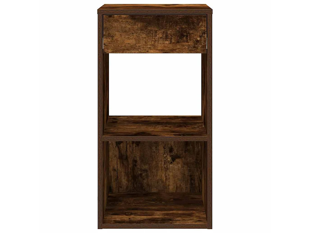 Comodino con Cassetto Rovere Fumo 35x34x66,5 cm