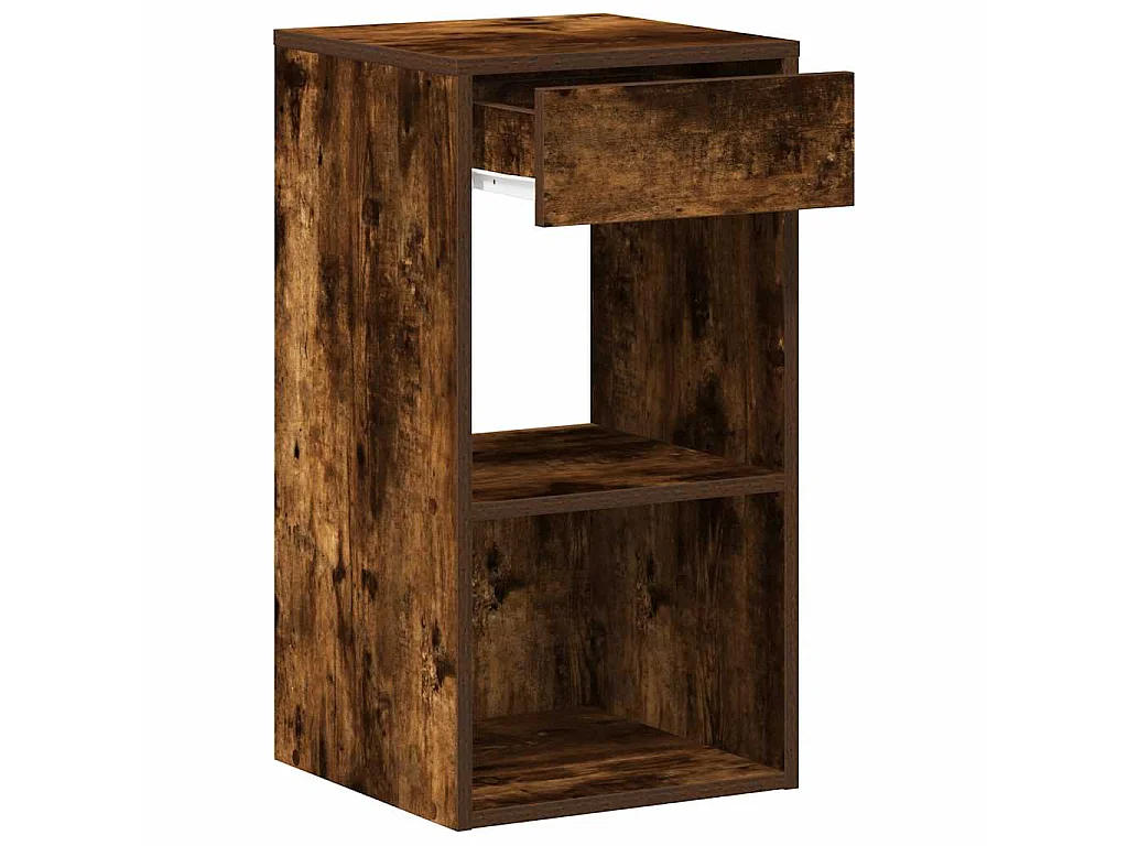 Comodino con Cassetto Rovere Fumo 35x34x66,5 cm