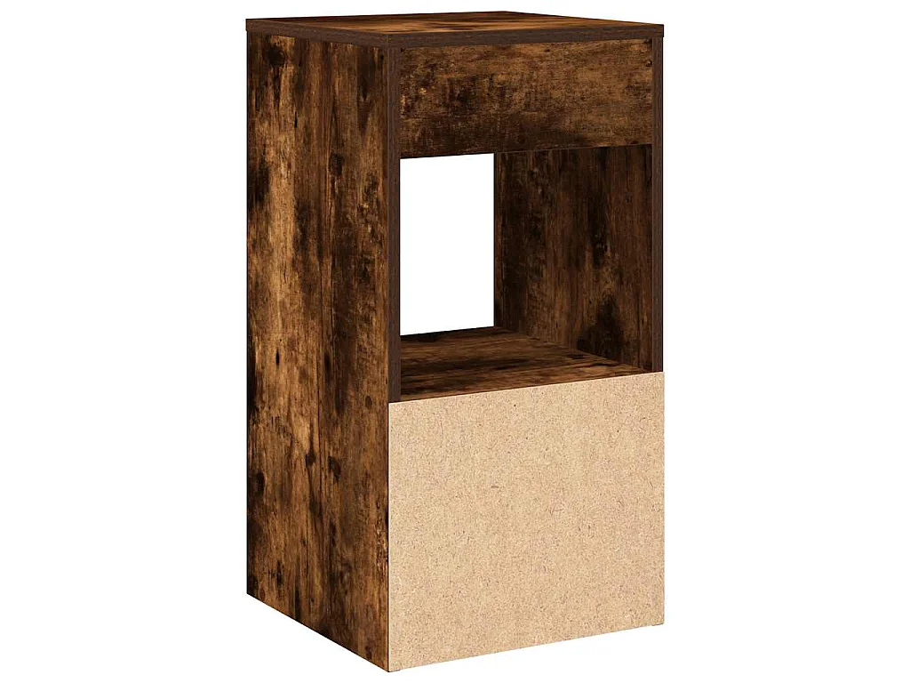 Comodino con Cassetto Rovere Fumo 35x34x66,5 cm