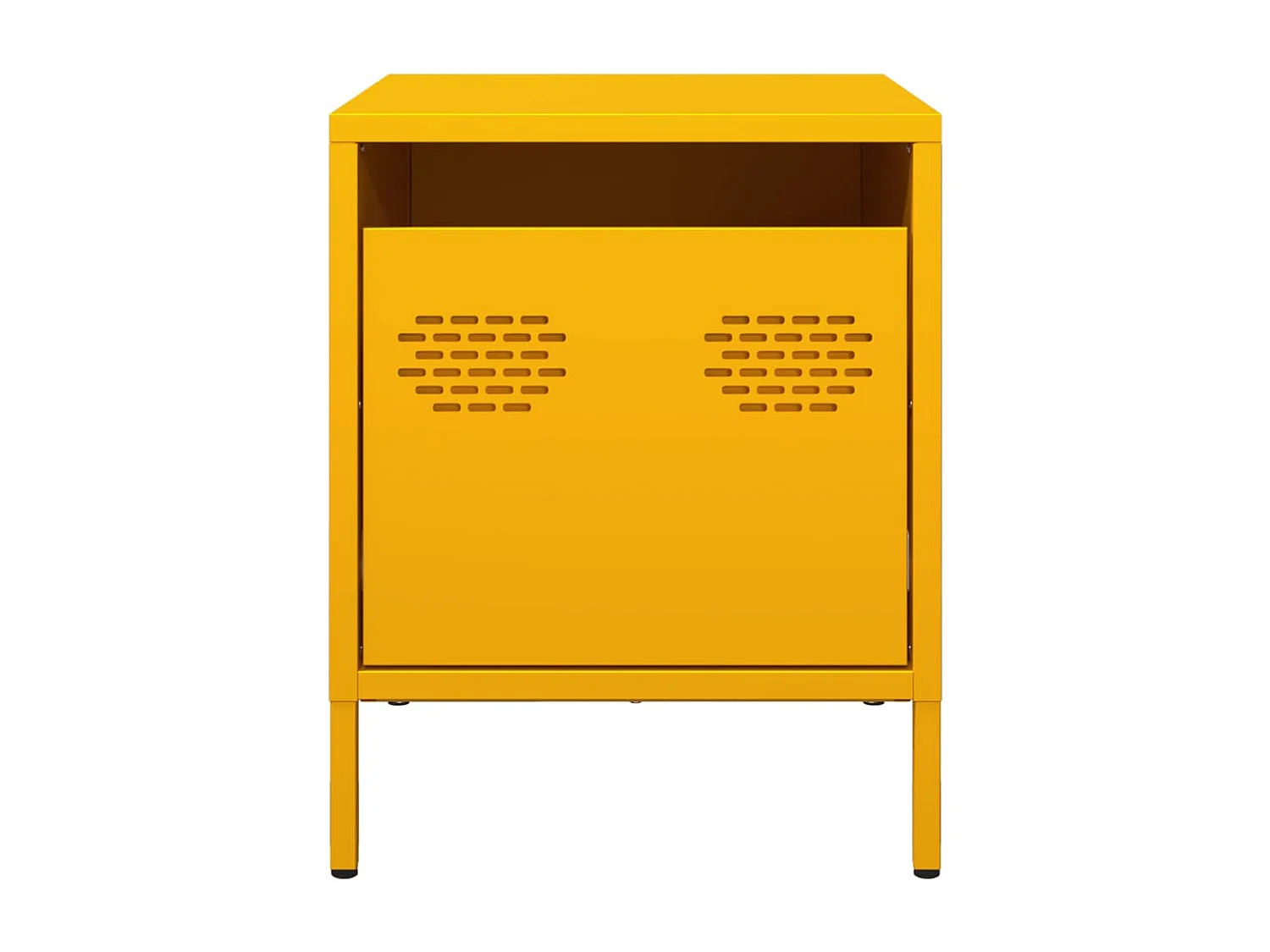 Tables de chevet 2 pcs jaune moutarde 35x39x43,5 cm acier
