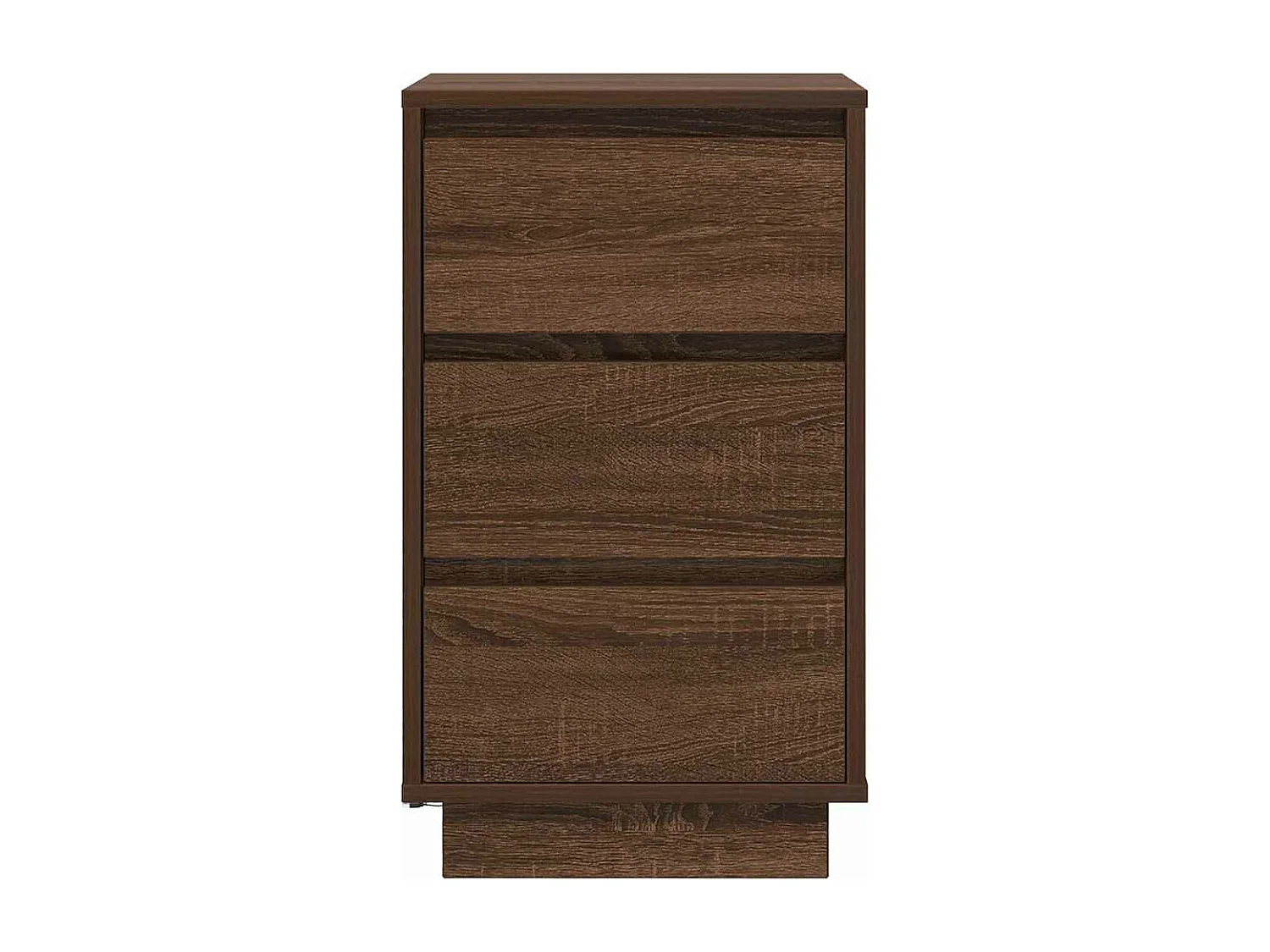 Nachttisch mit LED-Leuchten Braun Eichen-Optik 38x34x65 cm