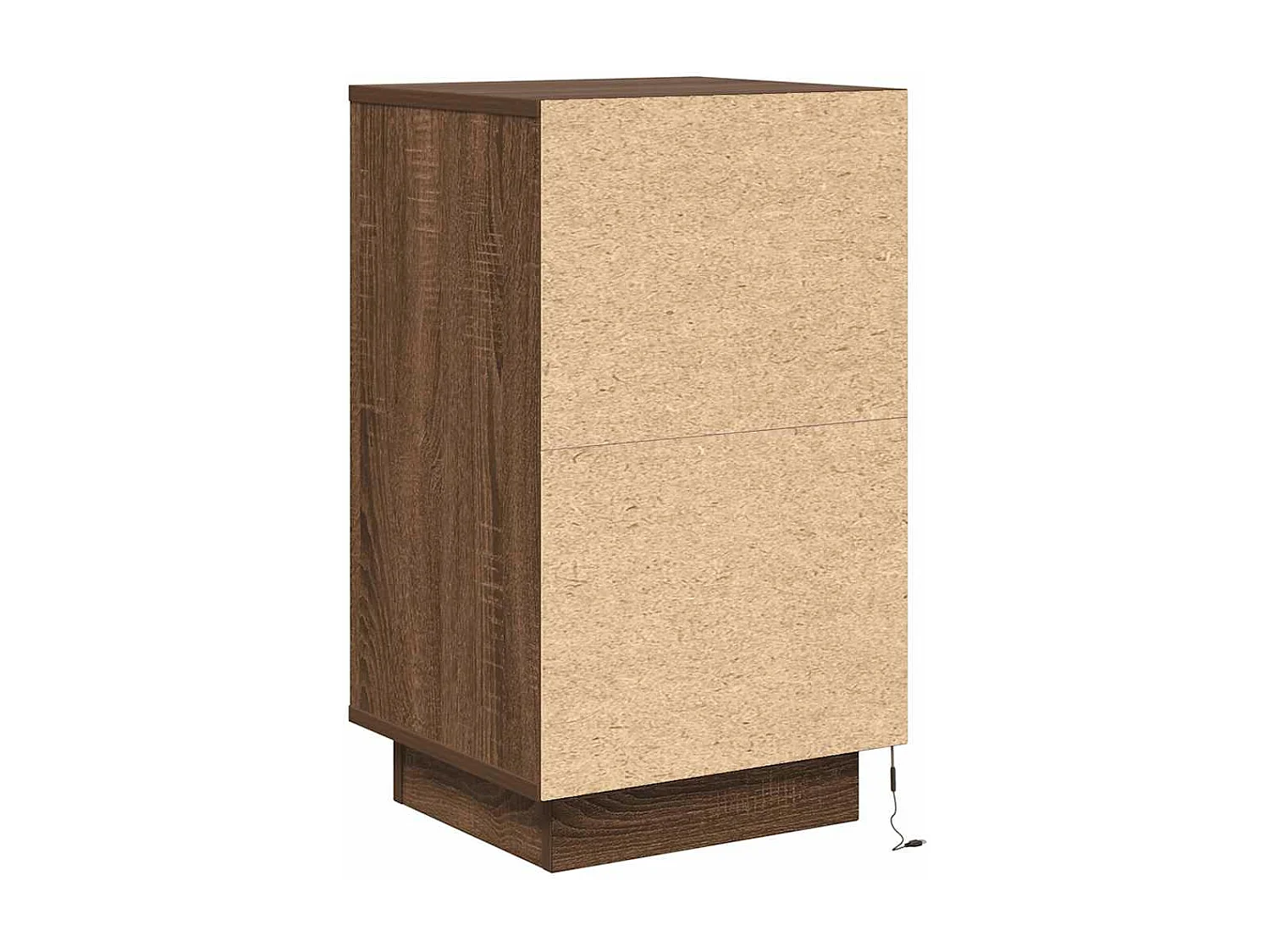 Nachttisch mit LED-Leuchten Braun Eichen-Optik 38x34x65 cm