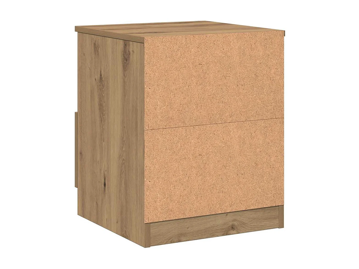 Table de chevet chêne artisanal 40x40x50 cm bois d’ingénierie