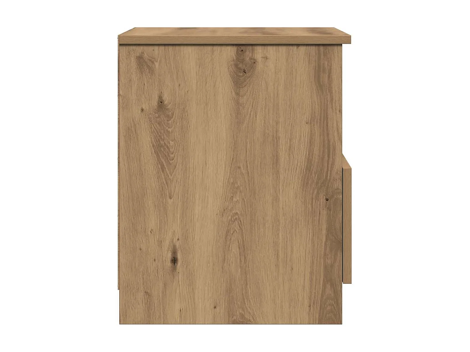Table de chevet chêne artisanal 40x40x50 cm bois d’ingénierie