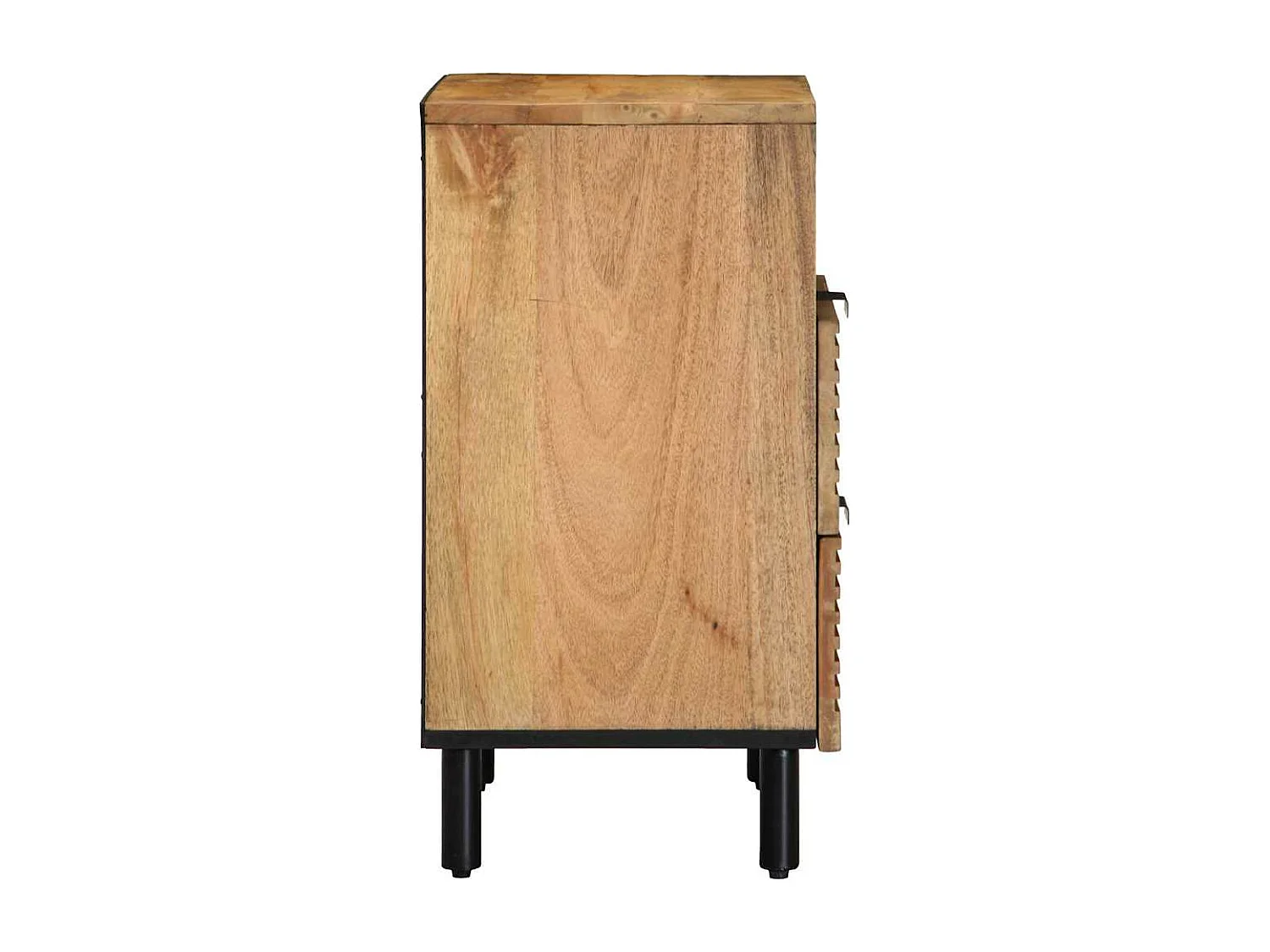 Table de chevet marron 50x33x60 cm bois de manguier massif