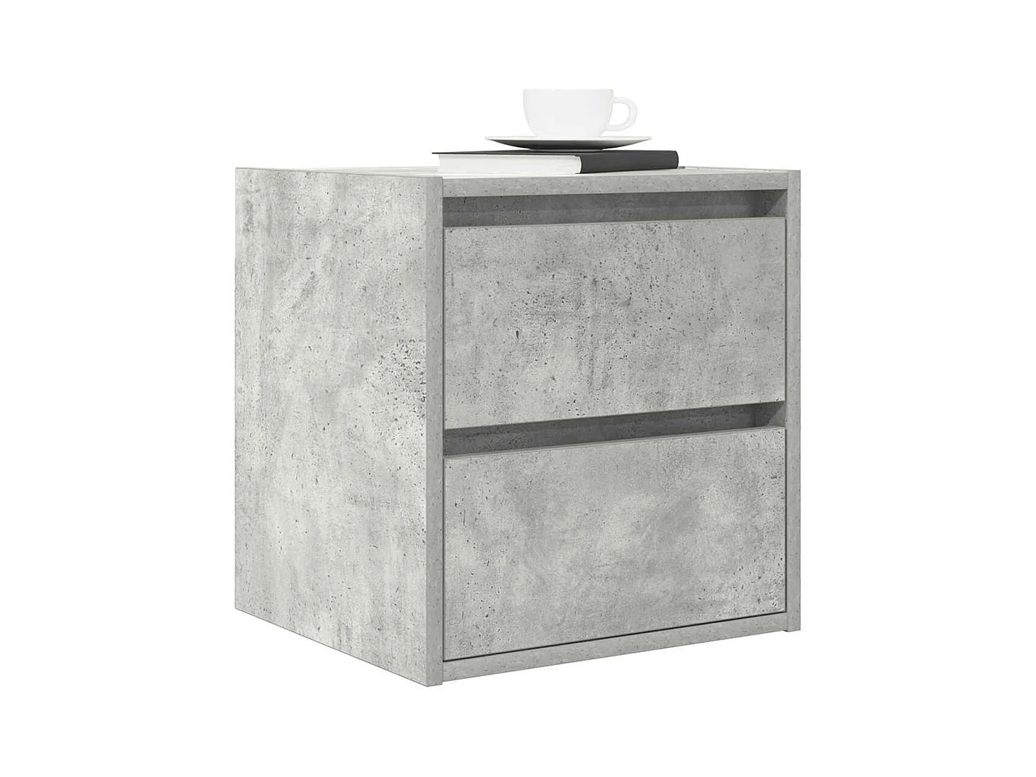 Nachtkastjes 2 st wandgemonteerd 38x34x40 cm betongrijs