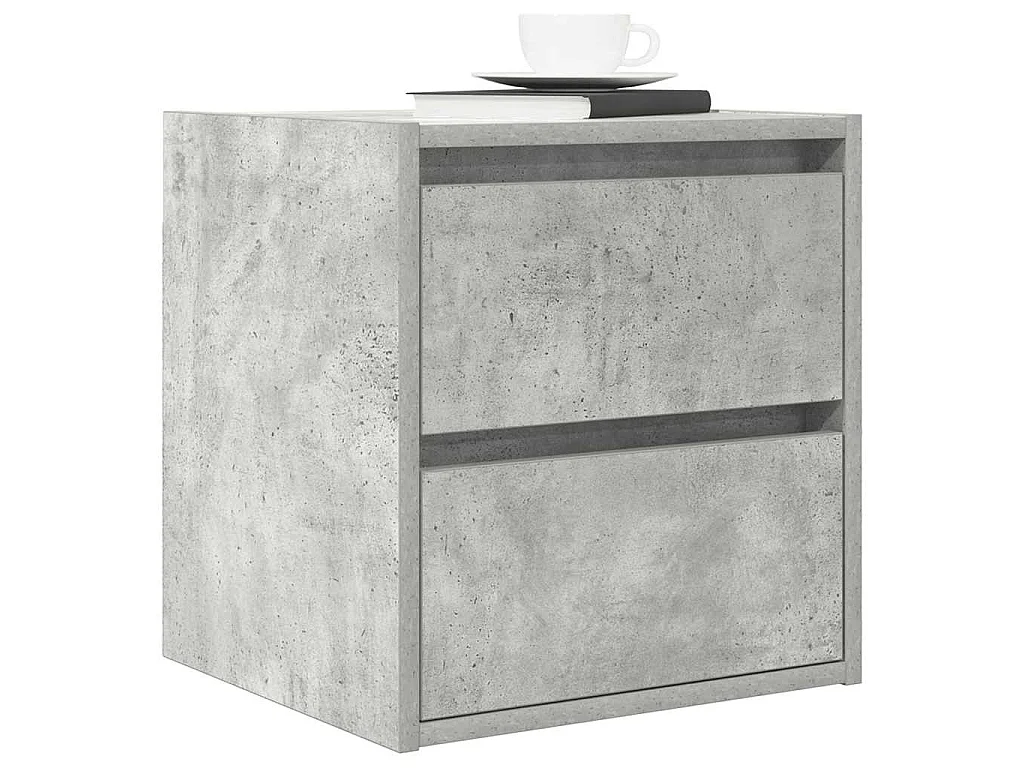 Nachtkastjes 2 st wandgemonteerd 38x34x40 cm betongrijs