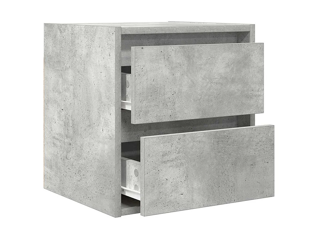 Nachtkastjes 2 st wandgemonteerd 38x34x40 cm betongrijs