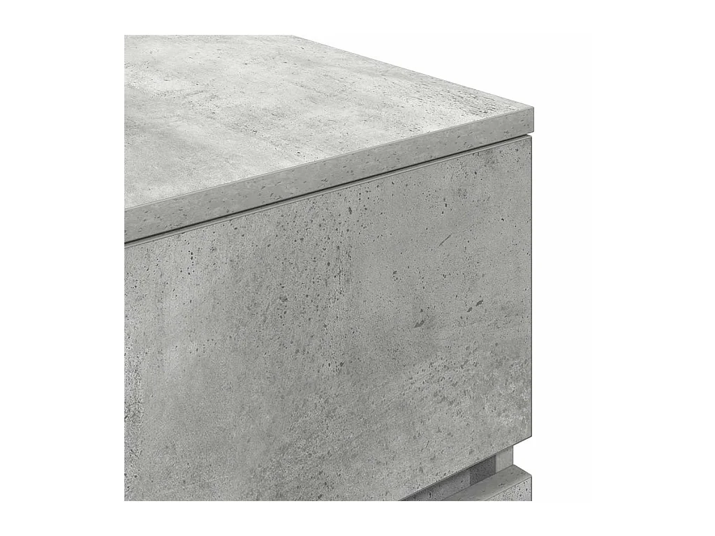Table de chevet gris béton 39x35x65 cm bois d’ingénierie
