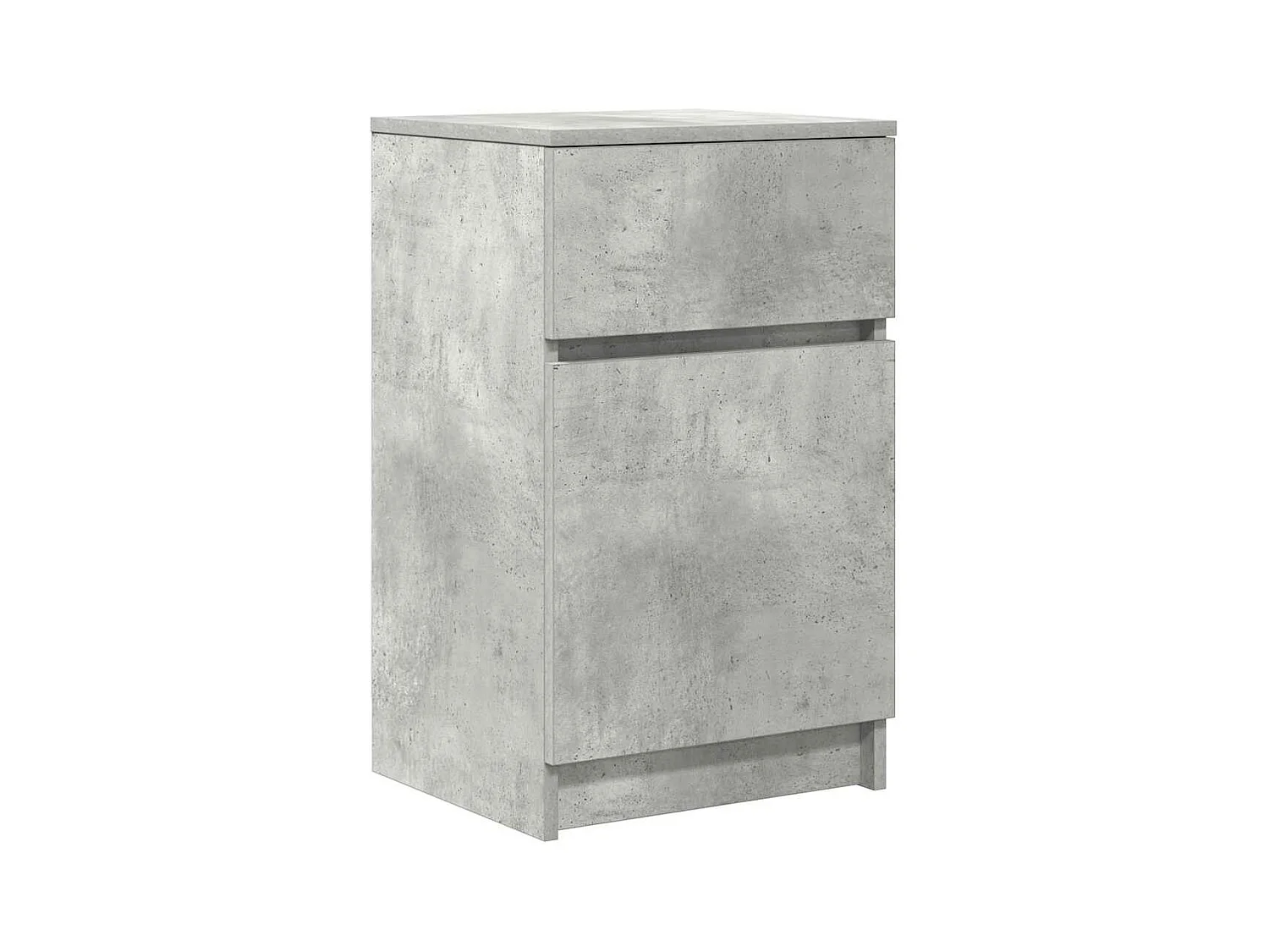 Table de chevet gris béton 39x35x65 cm bois d’ingénierie