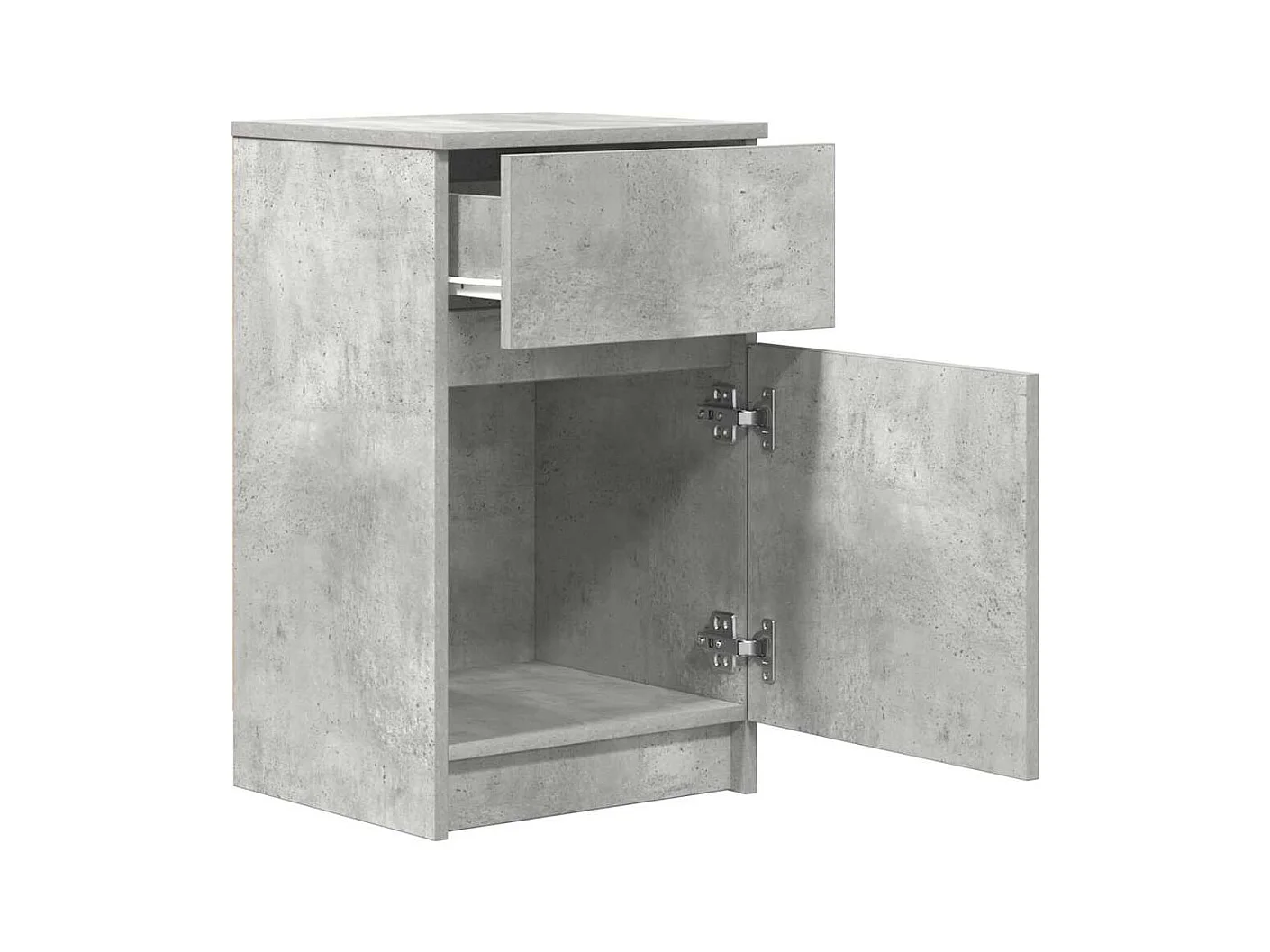 Table de chevet gris béton 39x35x65 cm bois d’ingénierie
