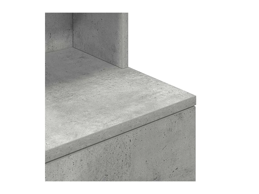 Nachttisch Betongrau 39x35x125 cm Holzwerkstoff