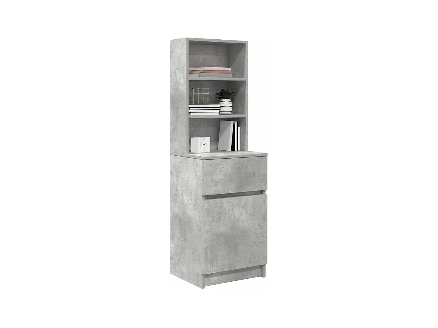 Nachttisch Betongrau 39x35x125 cm Holzwerkstoff
