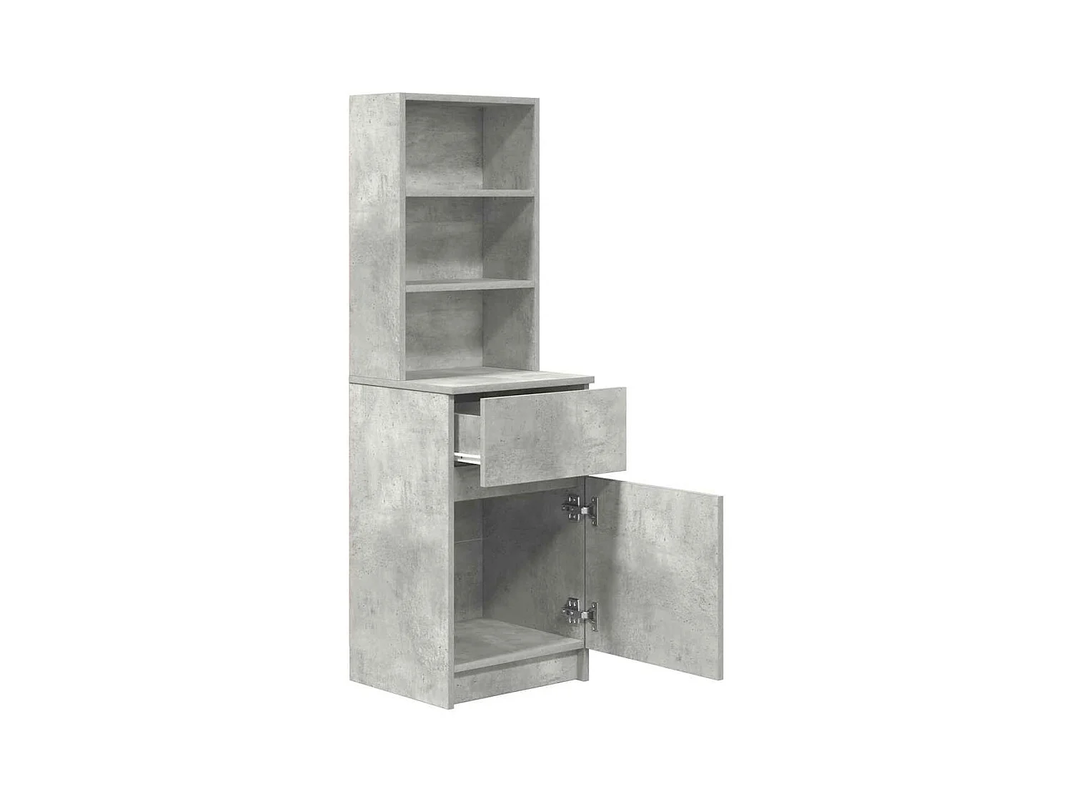 Nachttisch Betongrau 39x35x125 cm Holzwerkstoff
