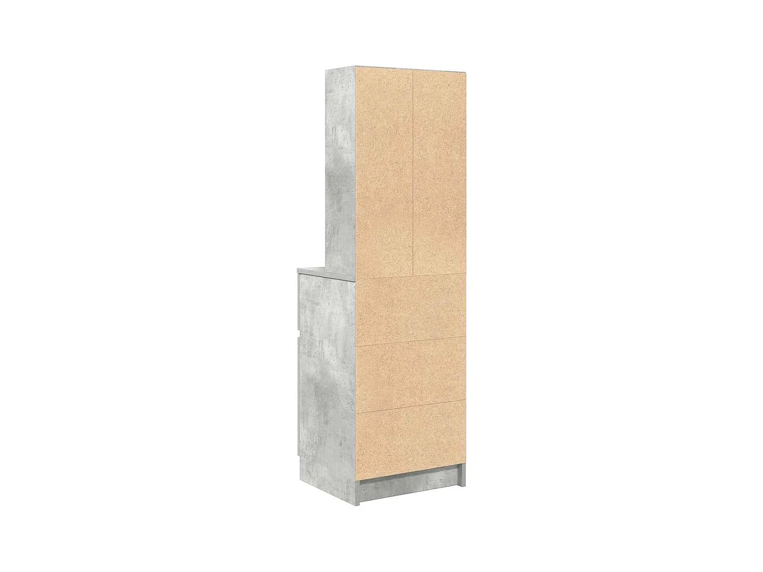 Nachttisch Betongrau 39x35x125 cm Holzwerkstoff