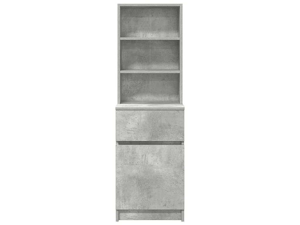 Nachtkastje 39x35x125 cm bewerkt hout betongrijs