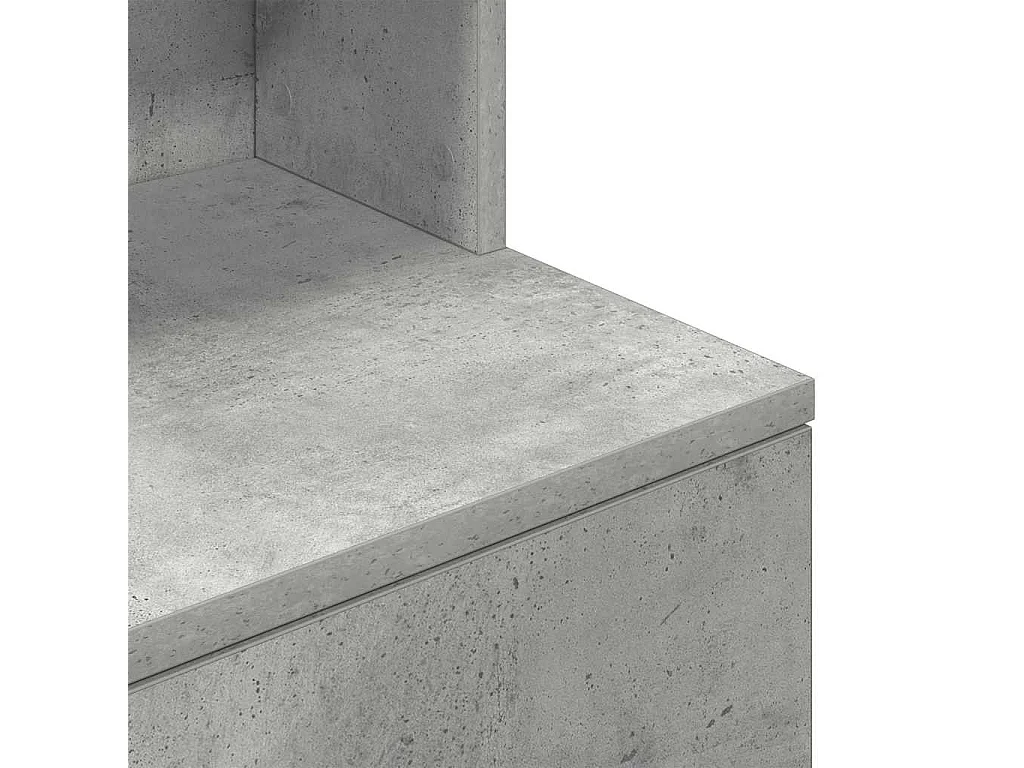 Nachtkastje 39x35x125 cm bewerkt hout betongrijs