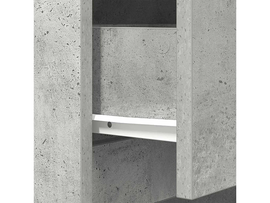 Nachttisch Betongrau 39x35x125 cm Holzwerkstoff