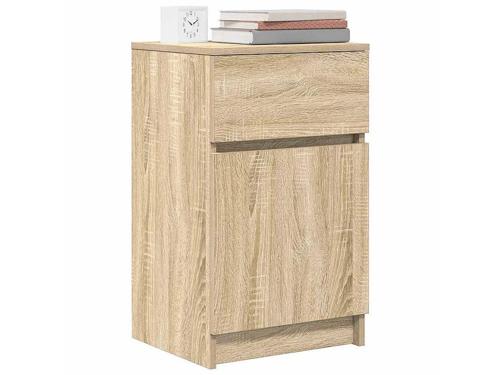 Tables de chevet 2 pcs chêne sonoma 39x35x65 cm bois ingénierie