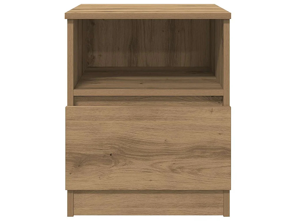 Nachtkastjes 2 st 40x40x50 cm bewerkt hout artisanaal eiken
