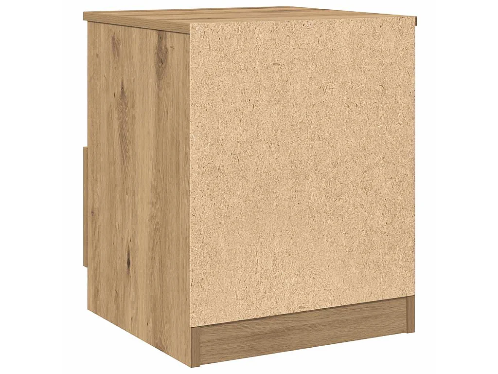 Nachtkastjes 2 st 40x40x50 cm bewerkt hout artisanaal eiken