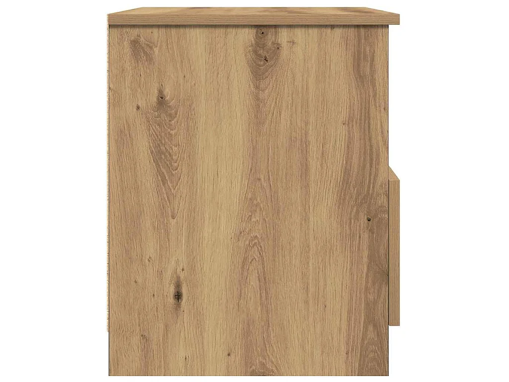 Nachtkastjes 2 st 40x40x50 cm bewerkt hout artisanaal eiken