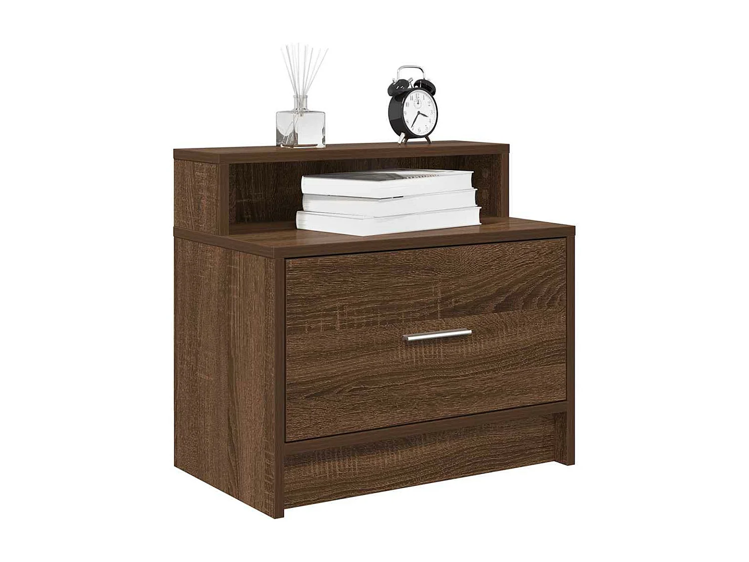 Nachttische mit Schublade 2 Stk. Braun Eichen-Optik 51x31x47 cm