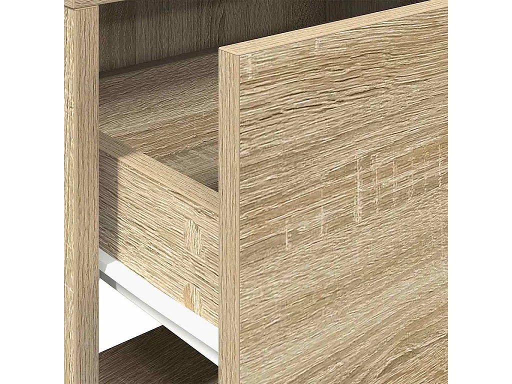 Tables de chevet avec tiroir 2 pcs chêne sonoma 51x31x47 cm