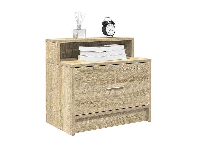 Nachttische mit Schublade 2 Stk. Sonoma-Eiche 51x31x47 cm