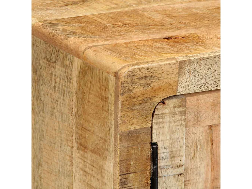 Table de chevet 40x32x46 cm bois de manguier massif brut