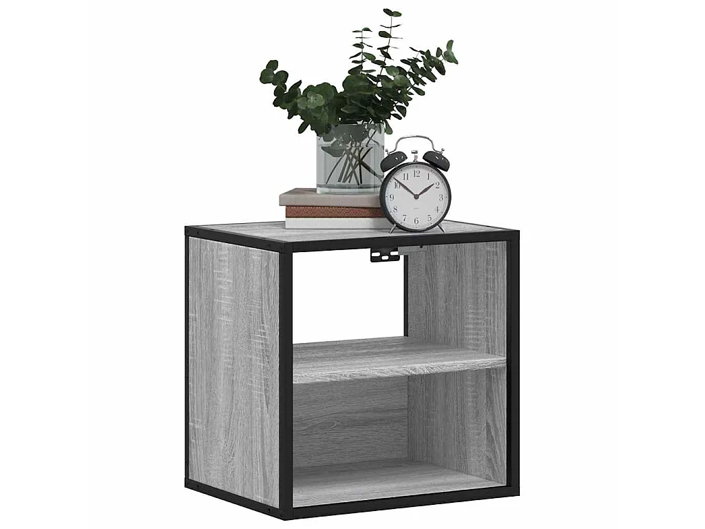 Table de chevet murale sonoma gris 40x31x39,5 cm