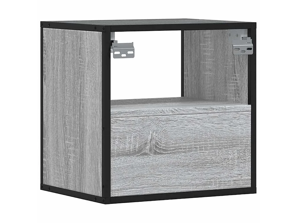 Table de chevet murale sonoma gris 40x31x39,5 cm