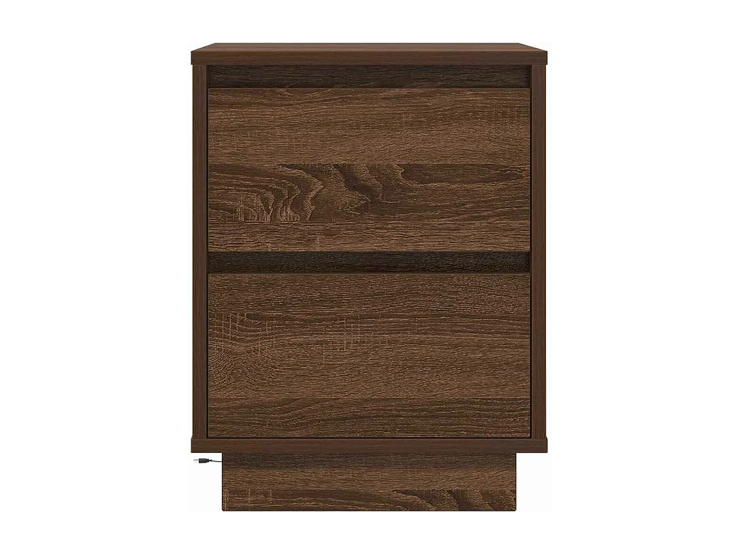 Tables de chevet avec lumières LED 2pcs chêne marron 38x34x50cm