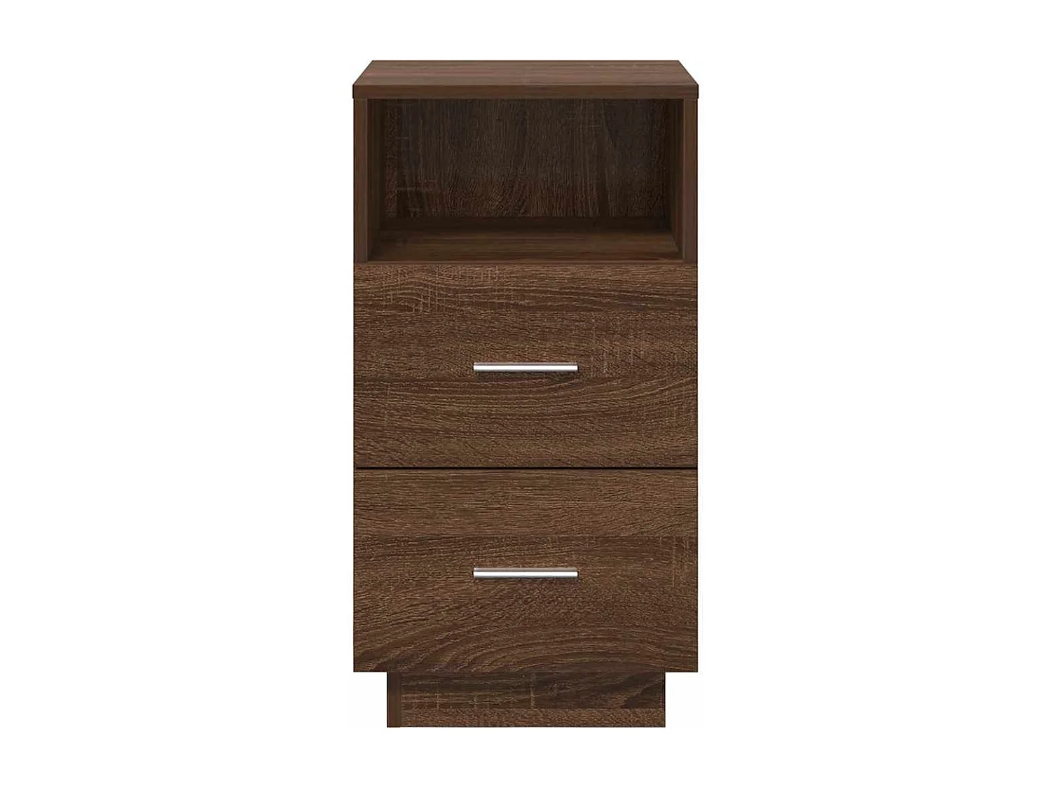 Mesas cabeceira 2pcs com 2gavetas 36x36x68 cm carvalho castanho