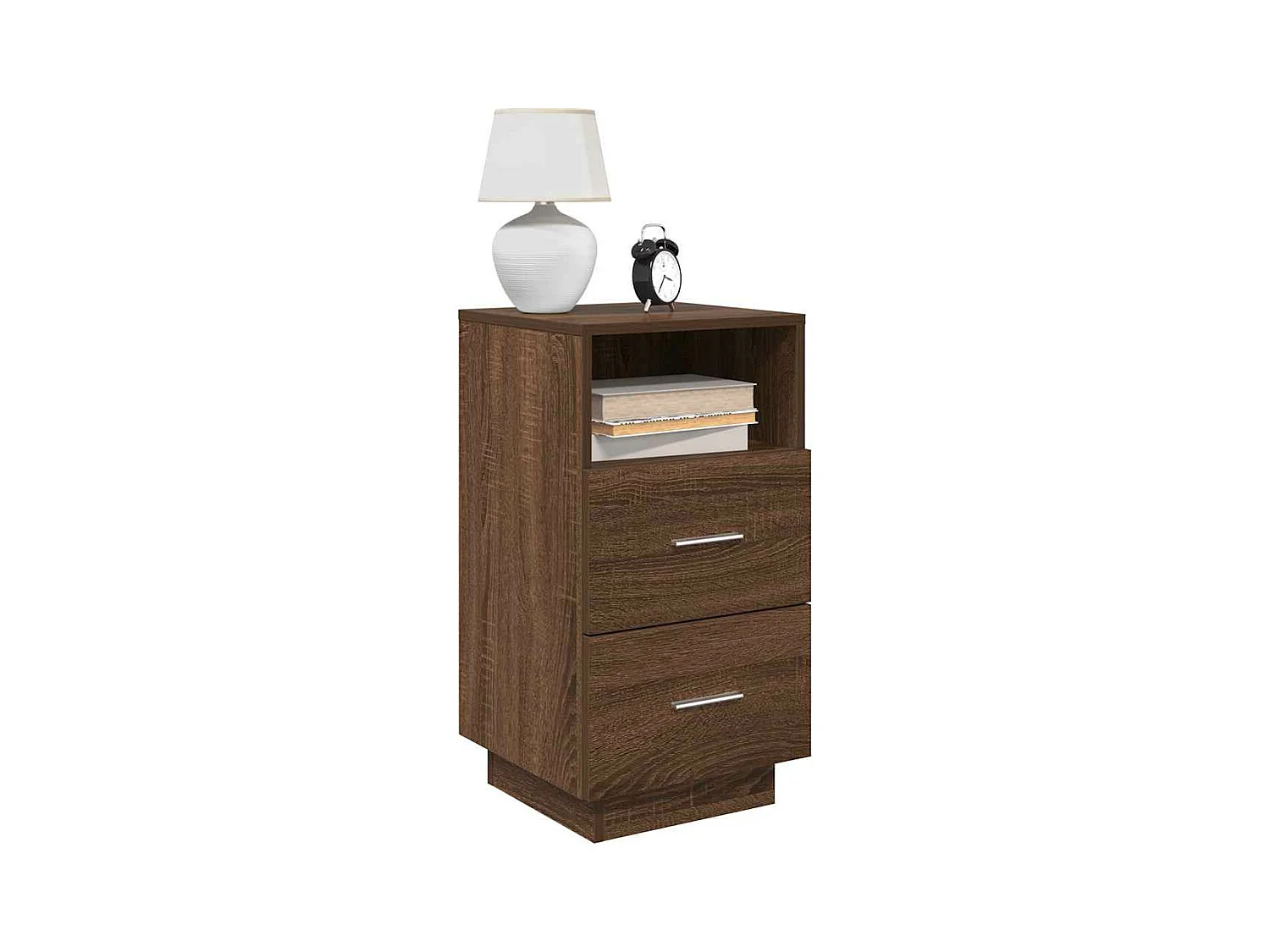 Tables de chevet 2 pcs avec 2 tiroirs chêne marron 36x36x68 cm