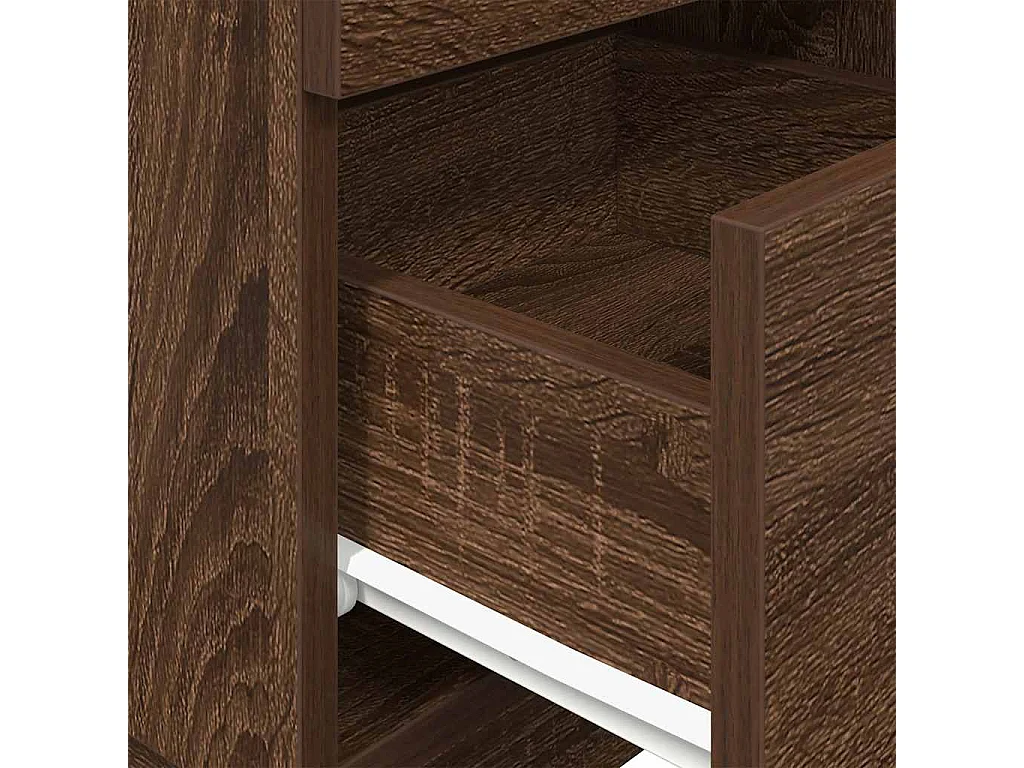 Mesas cabeceira 2pcs com 2gavetas 36x36x68 cm carvalho castanho