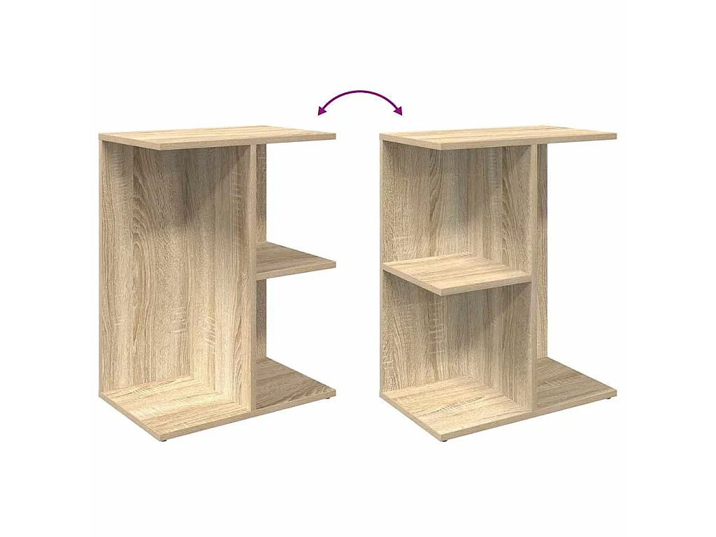 Tables de chevet 2pcs chêne sonoma 46,5x29x61cm bois ingénierie