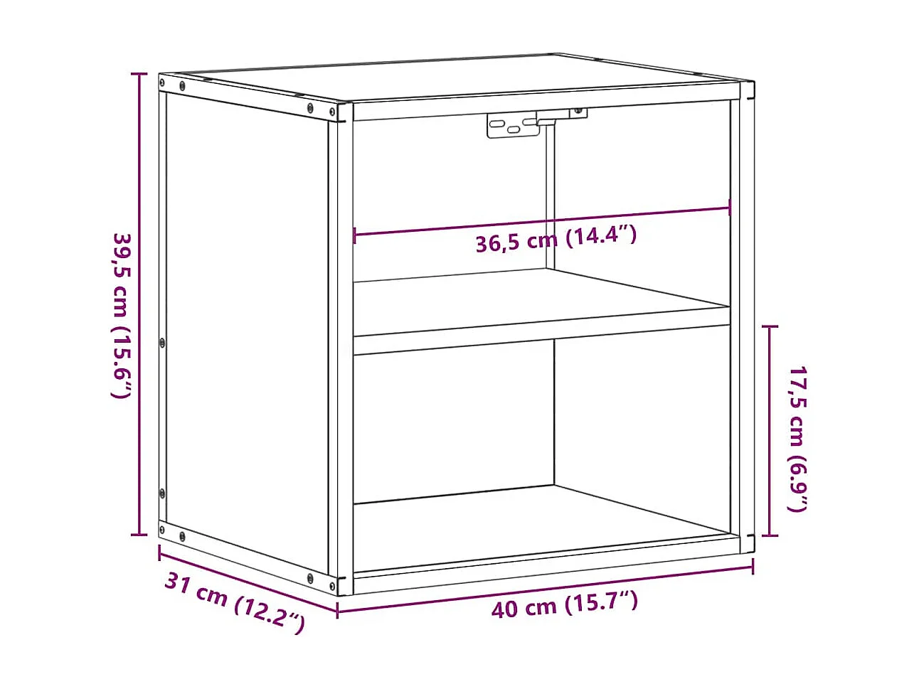 Mesas de cabeceira de parede 2 pcs 40x31x39,5 cm preto