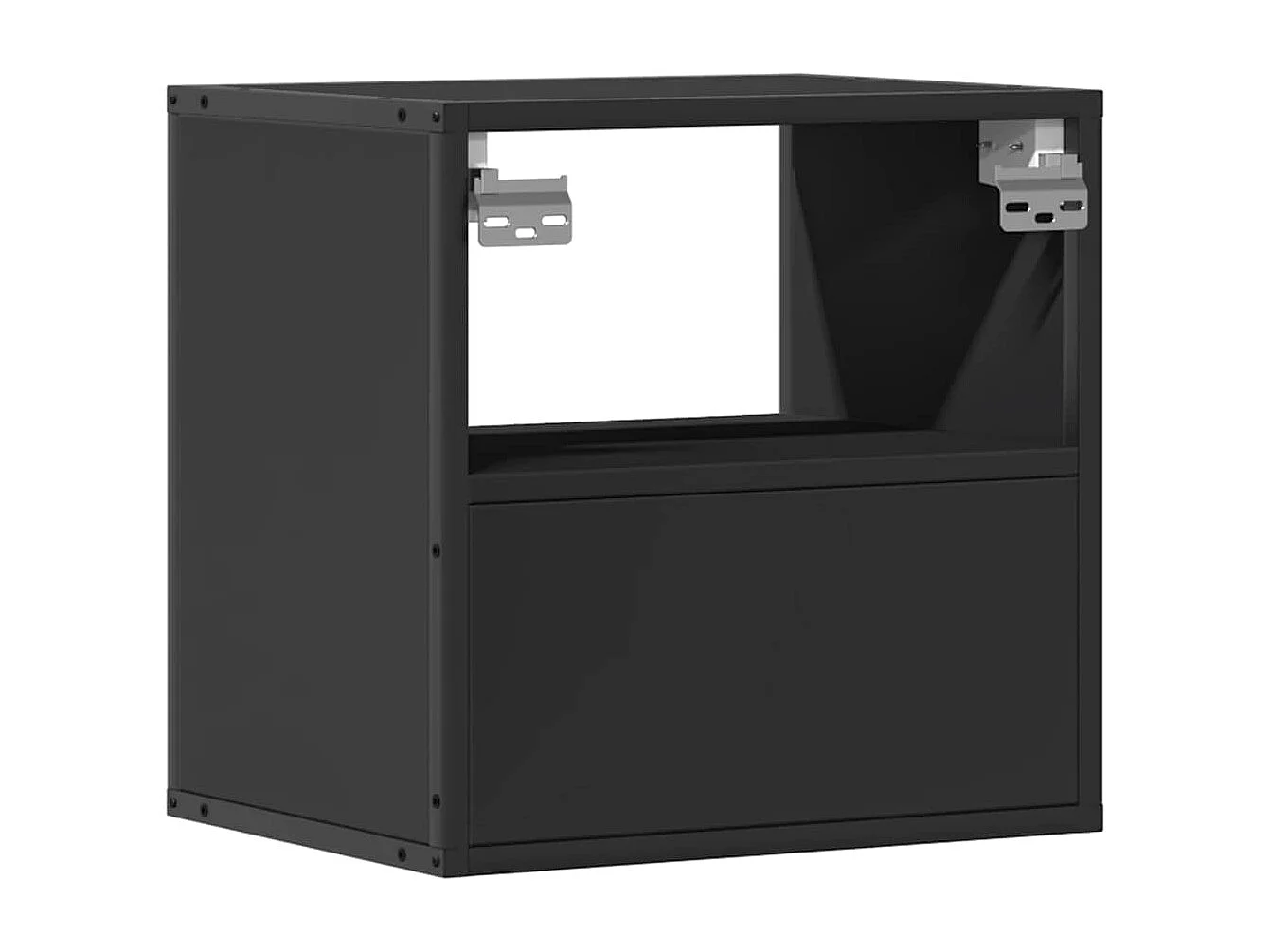 Mesas de cabeceira de parede 2 pcs 40x31x39,5 cm preto