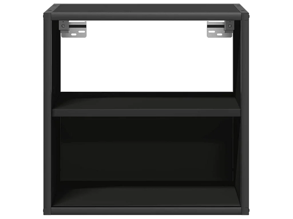 Comodini a Muro 2 pz Nero 40x31x39,5 cm