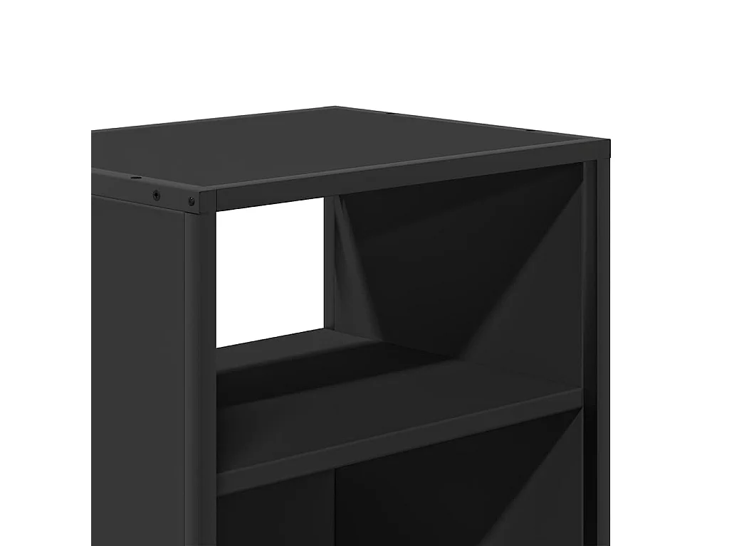 Comodini a Muro 2 pz Nero 40x31x39,5 cm