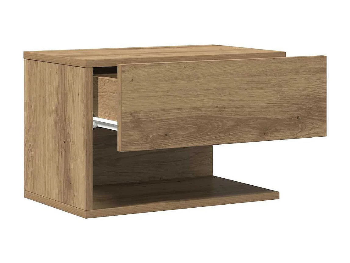 Tables de chevet murales 2 pcs chêne artisanal