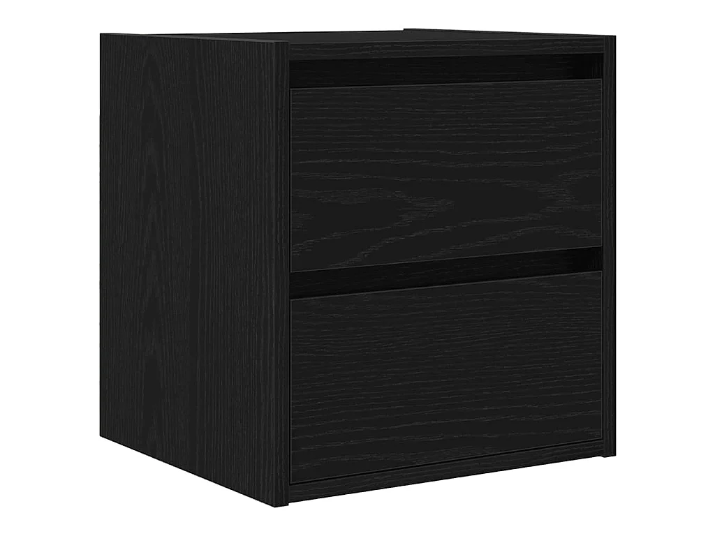 Wand-Nachttisch Schwarz Eichen-Optik 38x34x40 cm