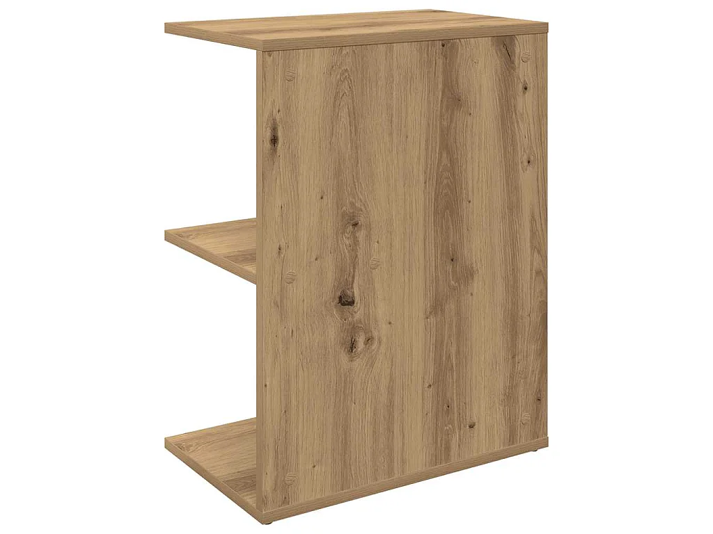 Comodini 2 pz Rovere Artigianale 46,5x29x61cm Legno Multistrato