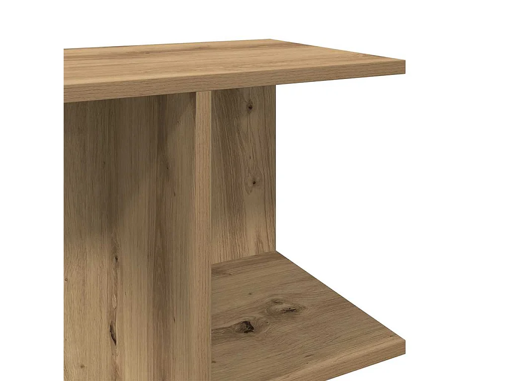 Comodini 2 pz Rovere Artigianale 46,5x29x61cm Legno Multistrato