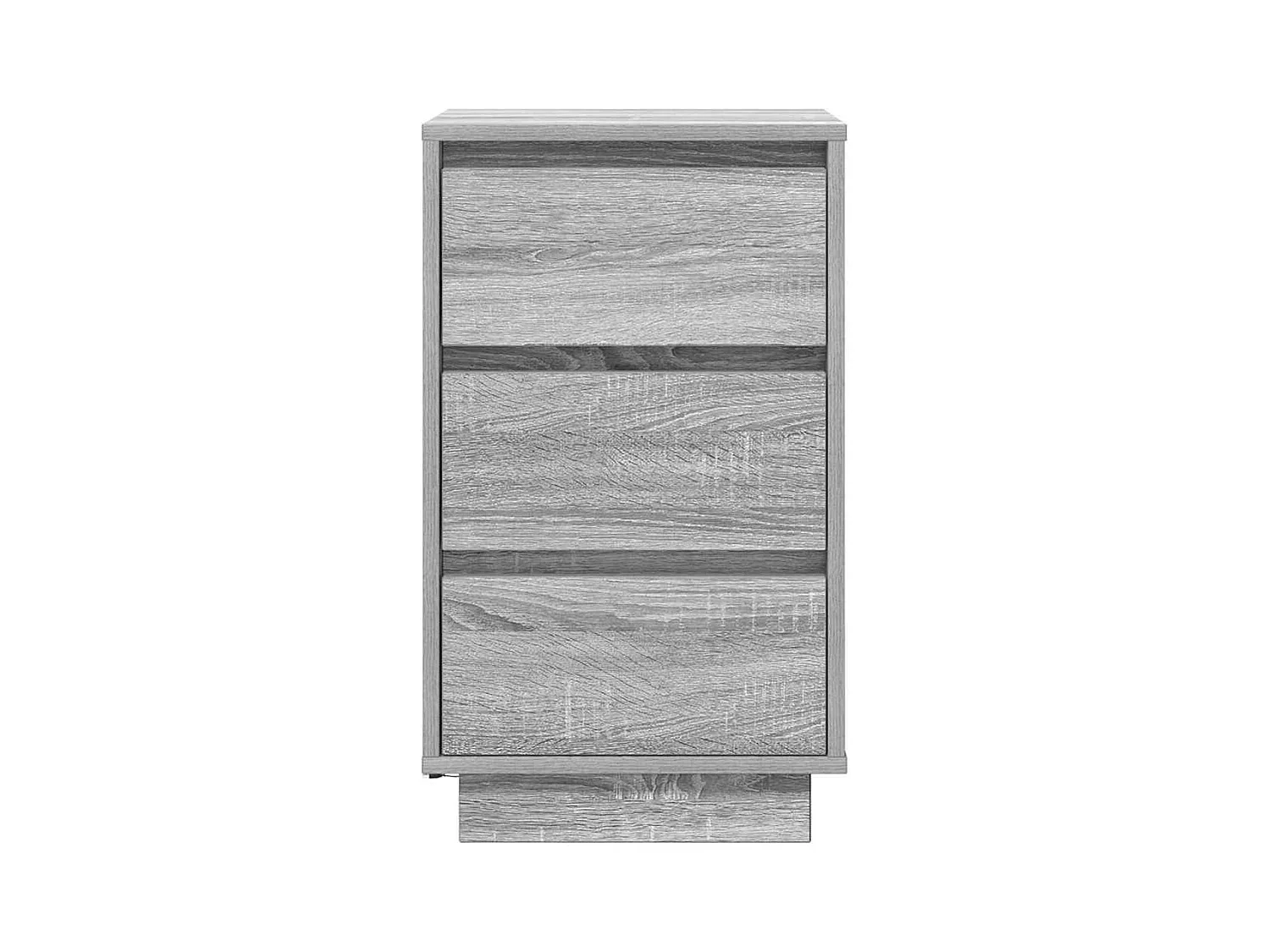 Nachtkastje met LED-verlichting 38x34x65 cm grijs sonoma