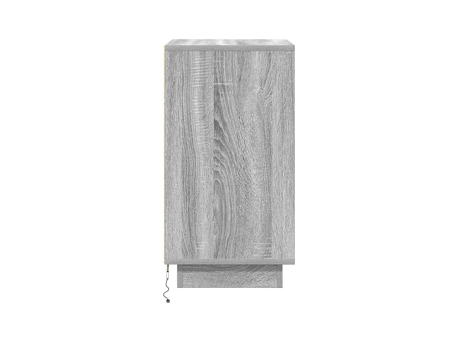 Nachtkastje met LED-verlichting 38x34x65 cm grijs sonoma