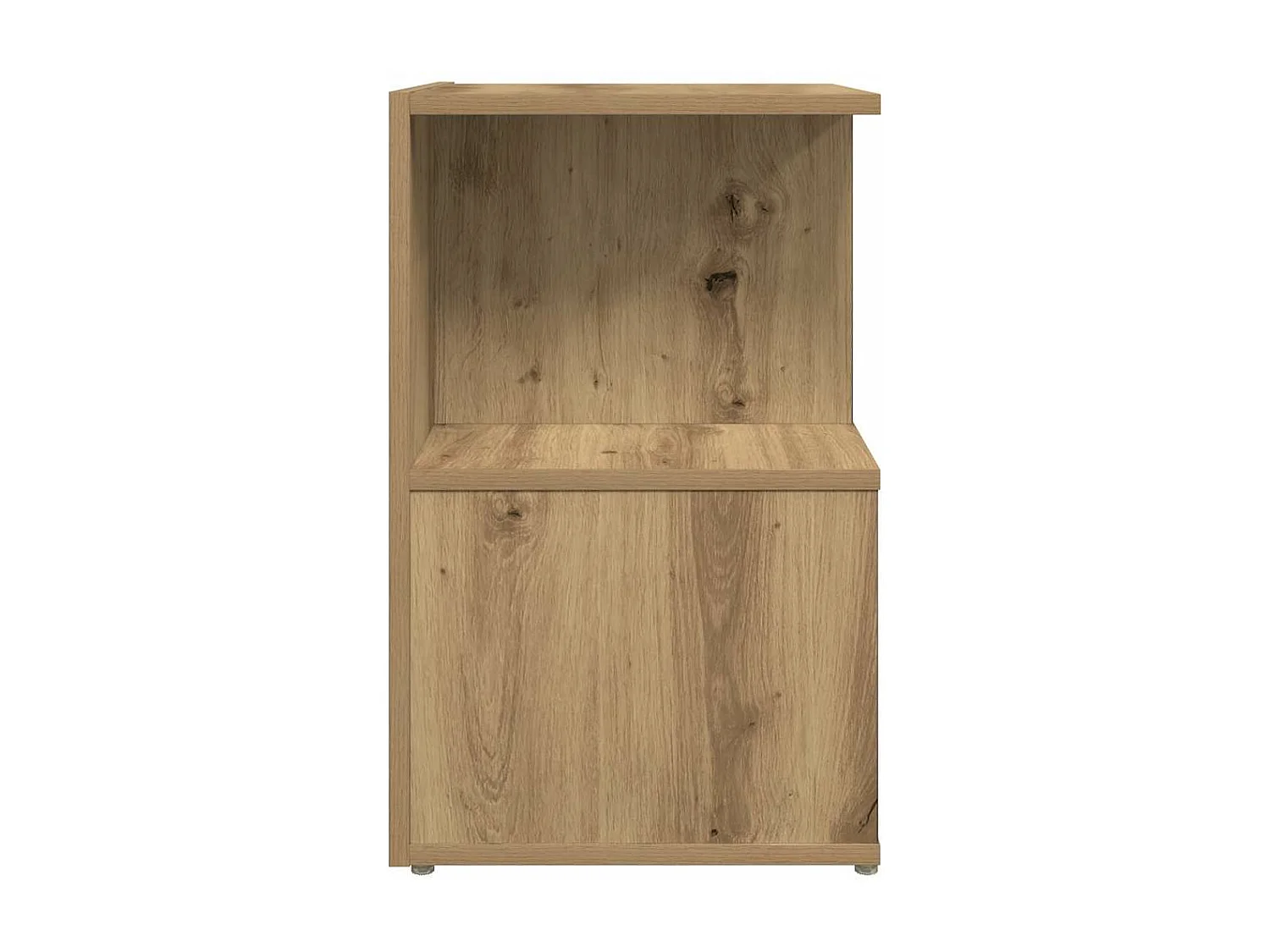 Table de chevet chêne artisanal 35x35x55 cm bois d'ingénierie