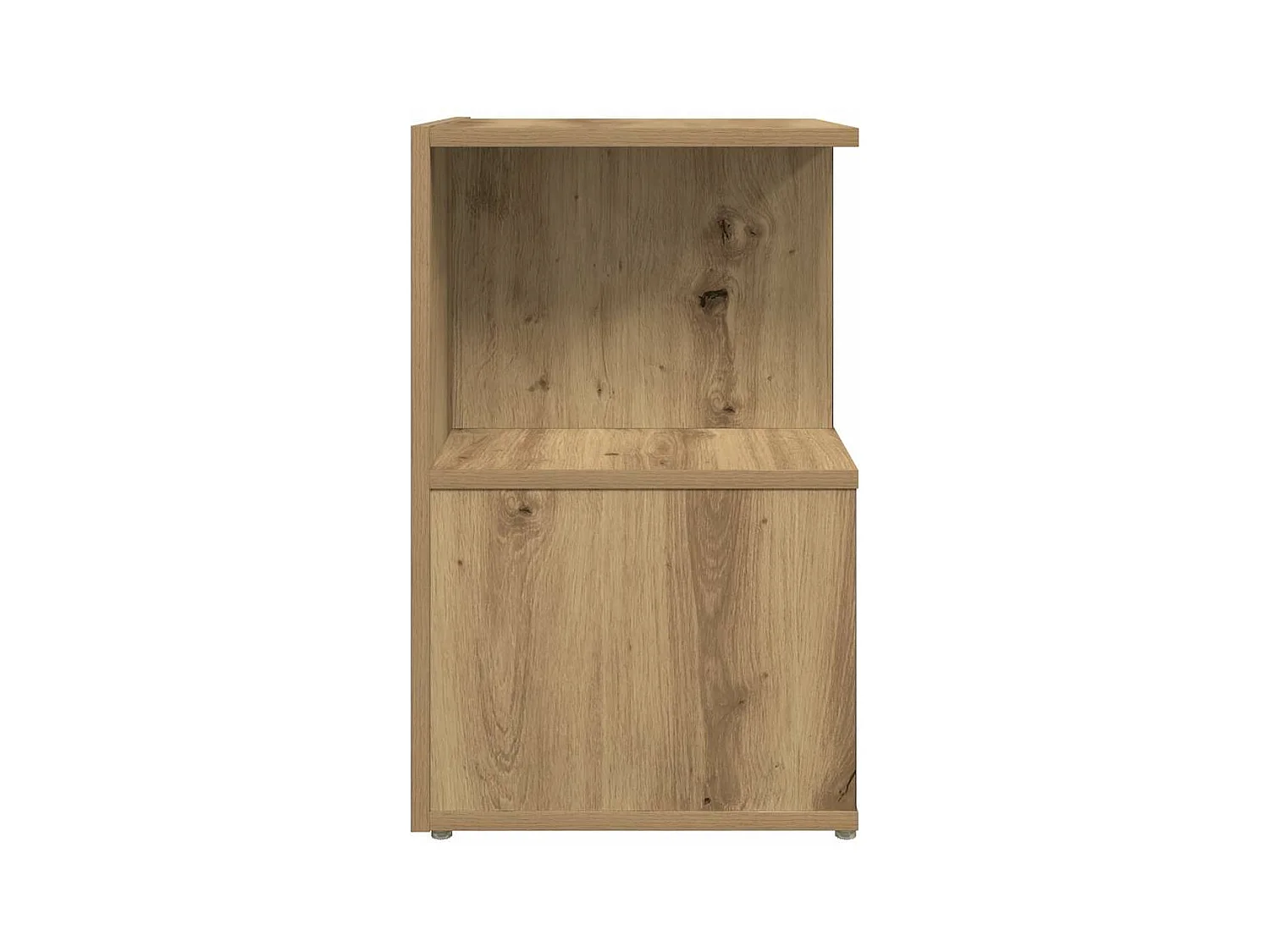 Table de chevet chêne artisanal 35x35x55 cm bois d'ingénierie
