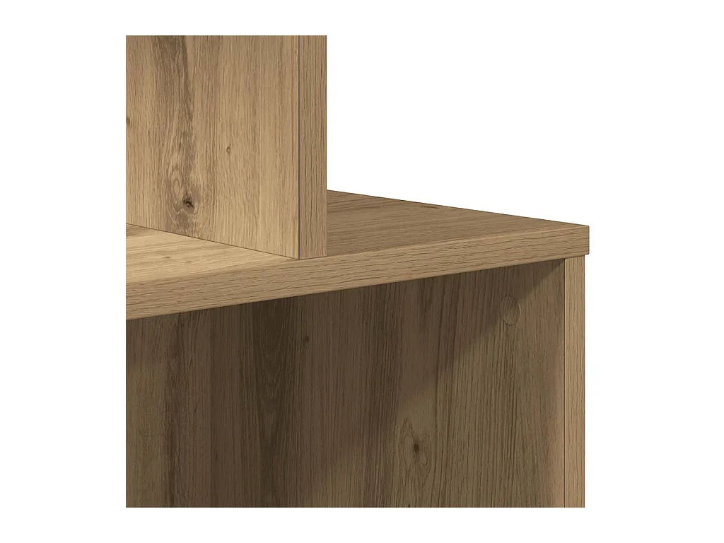 Table de chevet chêne artisanal 35x35x55 cm bois d'ingénierie